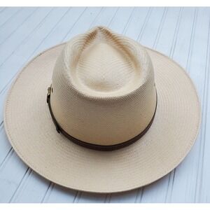 Outback Trading Co Hawkesbury Straw Hat Tan Wide Brim Sun Hat L/XL 15083